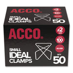 Ideal Clamps, #2, Smooth, Silver, 50/Box