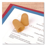 Rubber Finger Tips, 13 (large), Amber, Dozen