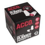 Rubber Finger Tips, 11 1/2 (medium), Amber, Dozen