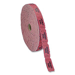 Single Ticket Roll, Admit One, Red, 2,000/roll