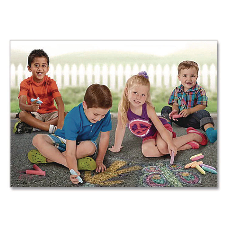 Washable Sidewalk Chalk, 12 Assorted Colors, 32 Sticks/box