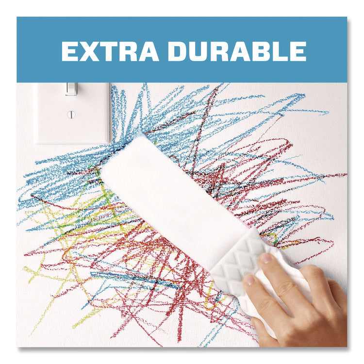 Magic Eraser Extra Durable. 4.6 X 2.4, 0.7" Thick, White, 7/pack