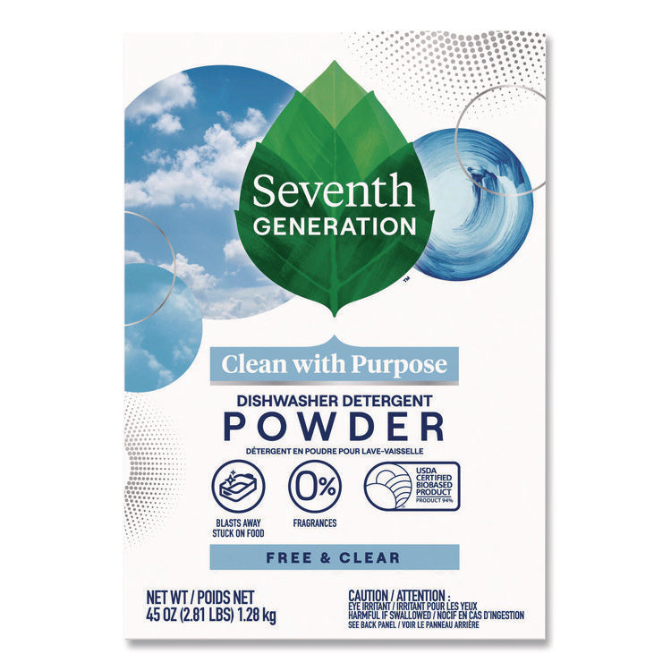 Automatic Dishwasher Powder, Free and Clear, 45 oz Box