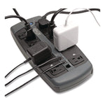Protect It! Surge Protector, 10 AC Outlets, 8 ft Cord, 2,395 J, Black