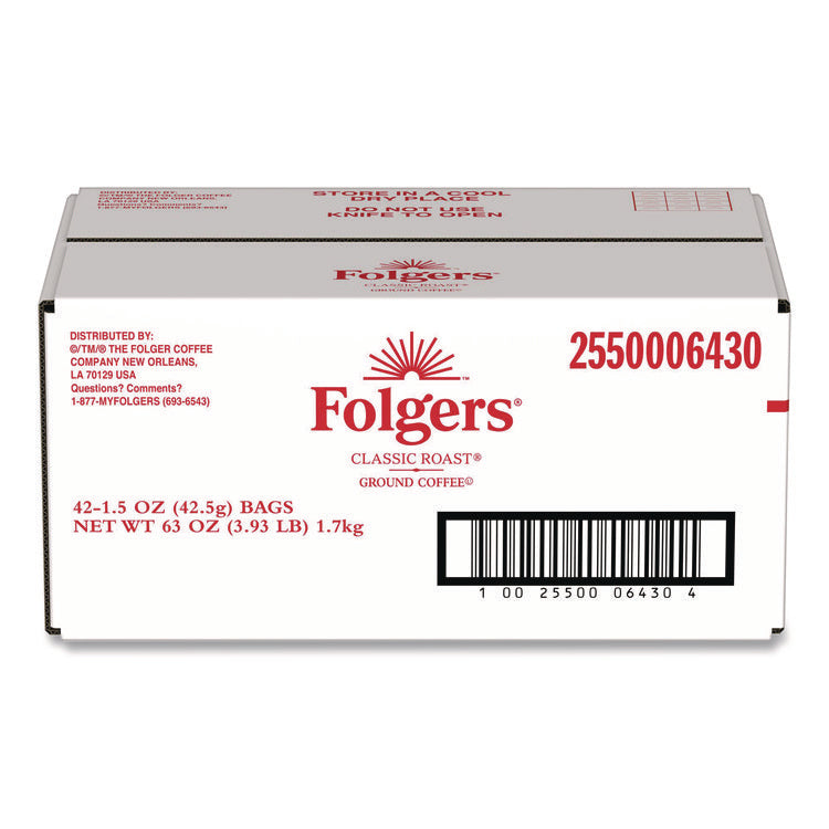 Classic Roast Ground Coffee Fraction Pack, 1.5 oz, 42/Carton