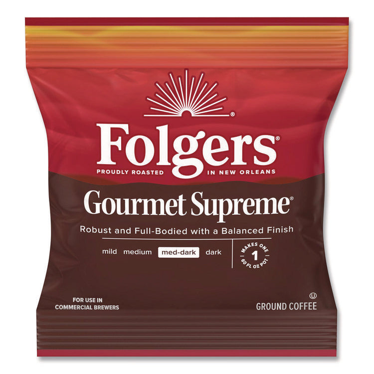 Gourmet Supreme Ground Coffee, Fraction Pack, 1.75 oz, 42/Carton