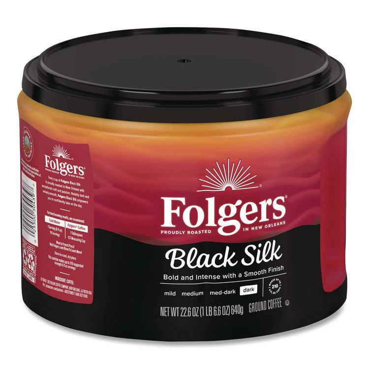 Black Silk Ground Coffee, 22.6 oz Canister