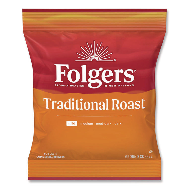 Traditional Roast Ground Coffee Fraction Packs, Traditional Roast, 2oz, 42/Carton