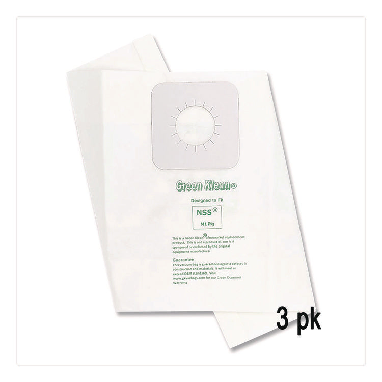 Replacement Vacuum Bags, Fits Nss M1 Pig, 3/pack