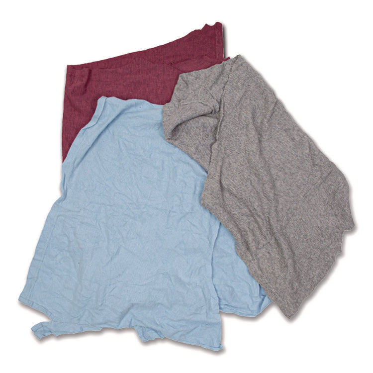 Reclaimed Color T-Shirt Rags, Assorted, 125/box
