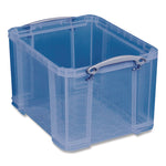 Snap-Lid Storage Bin, 8.45 Gal, 14" X 18" X 12.25", Transparent Blue