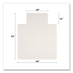 OceanMat Hard Floor Chair Mat, Lipped, 45 x 53, Clear