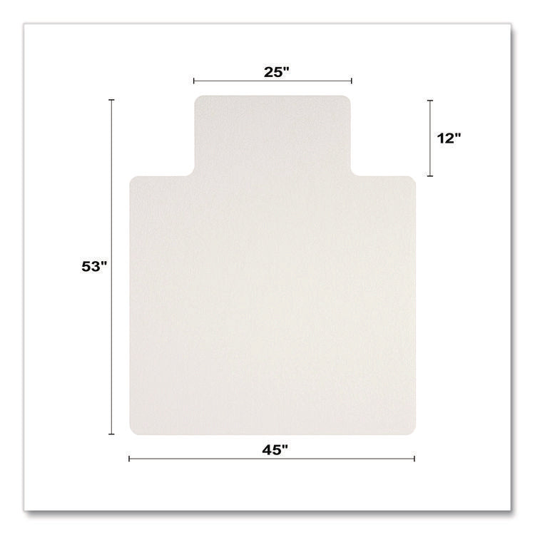 OceanMat Hard Floor Chair Mat, Lipped, 45 x 53, Clear