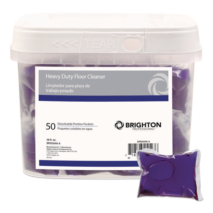 Dissolvable Floor Cleaner Packets, Heavy Duty, Fresh Citrus Scent, 38 oz, 50/Pack