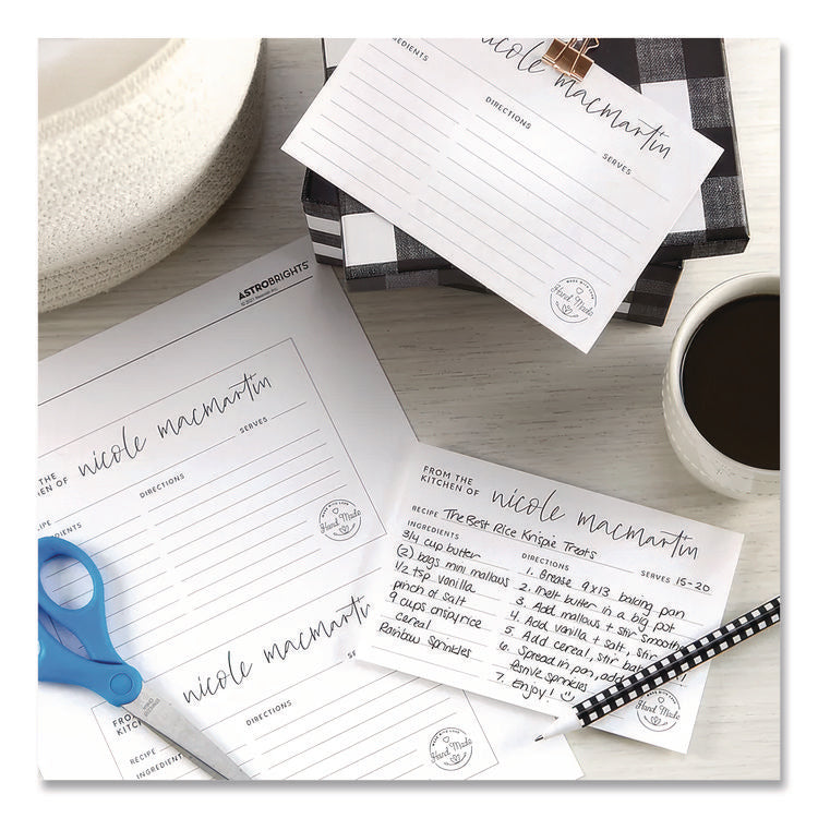 EXACT INDEX CARD STOCK, 94 BRIGHT, 110 LB INDEX WEIGHT, 8.5 X 11, WHITE, 250/PACK