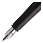 Allure Fountain Pen, Fine Point, Blue Ink, Black/Silver Barrel
