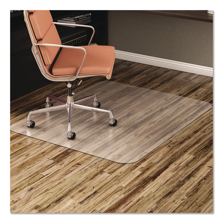 EconoMat All Day Use Chair Mat for Hard Floors, Flat Packed, 46 x 60, Clear