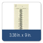 Time Cards for Acroprint, Amano and Lathem Time Clocks, One Side, 3.38" x 9", 200/Pack
