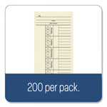 Time Cards for Acroprint, Amano and Lathem Time Clocks, Two Sides, 3.4" x 8.25", 200/Pack