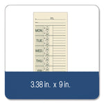 Time Cards for Pyramid 1000 Time Clock, Two Sides, 3.38" x 9", 200/Pack
