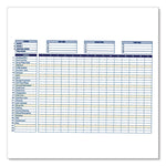 Home/Office Weekly/Monthly Budget Book, Two-Page Spread: 15 Columns, Royal Blue Cover, 7 x 10 Sheets, 32 Sheets/Book