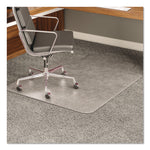 Execumat All Day Use Chair Mat For High Pile Carpet, 45 X 53, Wide Lipped, Clear