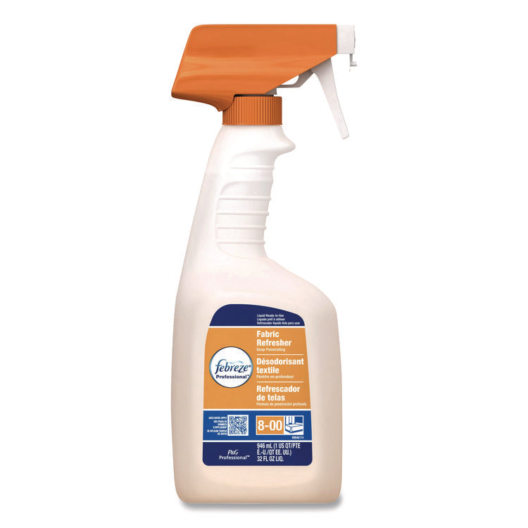 Fabric Refresher Spray, Fresh Clean Scent, (8) 32 oz Bottles and (2) Trigger Sprayers/Carton