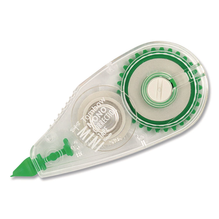 MONO Mini Correction Tape, Non-Refillable, Clear Applicator, 0.17" x 315", 10/Pack