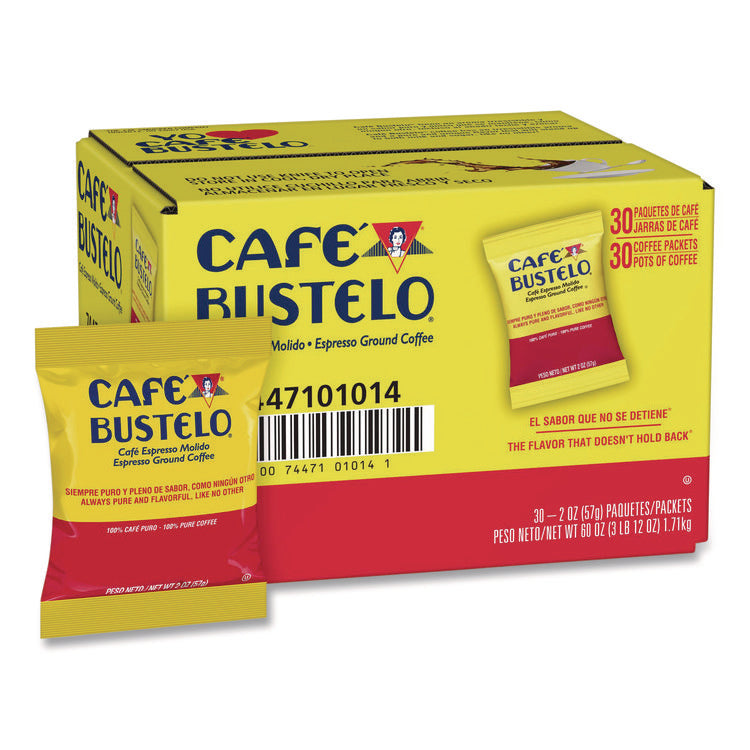 Regular Coffee Fraction Packs, Espresso, 2 oz Pack, 30/Carton