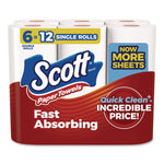 Choose-a-Size Mega Kitchen Roll Paper Towels, 1-Ply, 108/Roll, 6 Rolls/Pack, 4 Packs/Carton