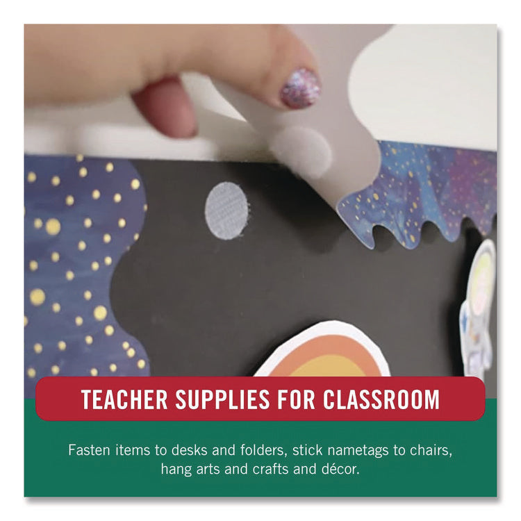 Sticky-Back Fasteners, Complete Sets, 0.75" dia, Clear, 200/Pack