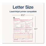 CMS Health Insurance Claim Form, Two-Part Carbonless, 8.5 x 11, 100 Forms Total