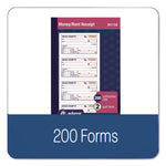 Money/Rent Receipt Book, Two-Part Carbonless, 4.75 x 2.75, 200 Forms Total