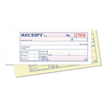 Money/Rent Receipt Book, Two-Part Carbonless, 6.69 x 2.75, 50 Receipts/Book, 5 Books/Pack