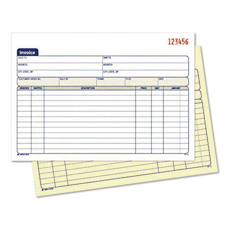 Multipart General-Purpose Invoice Pad, Two-Part Carbonless, 7.94 x 5.56, 50 Forms Total