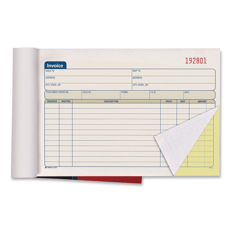 Multipart General-Purpose Invoice Pad, Two-Part Carbonless, 7.94 x 5.56, 50 Forms Total
