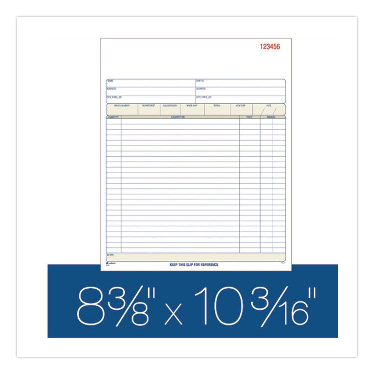 Multipart Sales Order Pad, Two-Part Carbonless, 8.38 x 10.19, 50 Forms Total