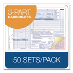 Multipart Auto Repair Work Order Forms, Three-Part Carbonless, 8.5 x 6.94, 50 Forms Total