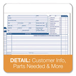 Multipart Auto Repair Work Order Forms, Three-Part Carbonless, 8.5 x 6.94, 50 Forms Total