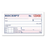 Money/Rent Receipt Book, Two-Part Carbonless, 4.88 x 2.75, 50 Receipts/Book, 3 Books/Pack