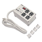 Isobar Surge Protector with Diagnostic LEDs, 4 AC Outlets, 6 ft Cord, 3,330 J, Light Gray