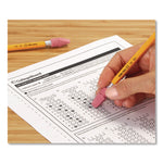 Wedge Cap Erasers, For Pencil Marks, Pink, 144/box