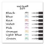 Signo 207 Gel Pen, Retractable, Medium 0.7 mm, Assorted Ink and Barrel Colors, 8/Pack