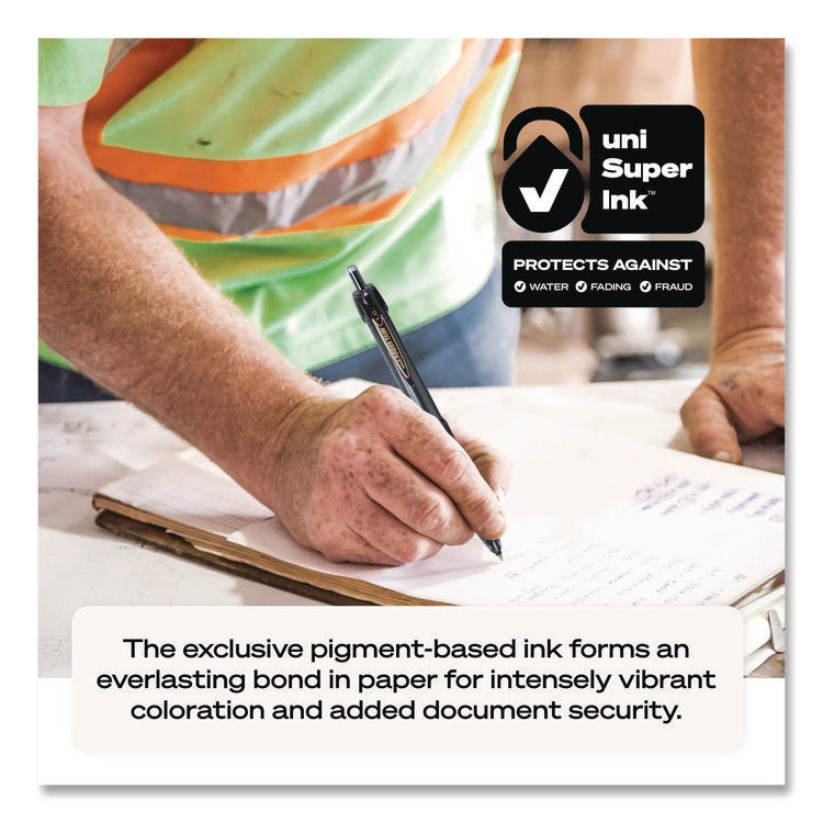 Power Tank Rt Ballpoint Pen, Retractable, Bold 1 Mm, Black Ink, Smoke/black Barrel, Dozen