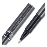 Deluxe Rollerball Pen, Stick, Extra-Fine 0.5 mm, Black Ink, Metallic Gray/Black Barrel, Dozen