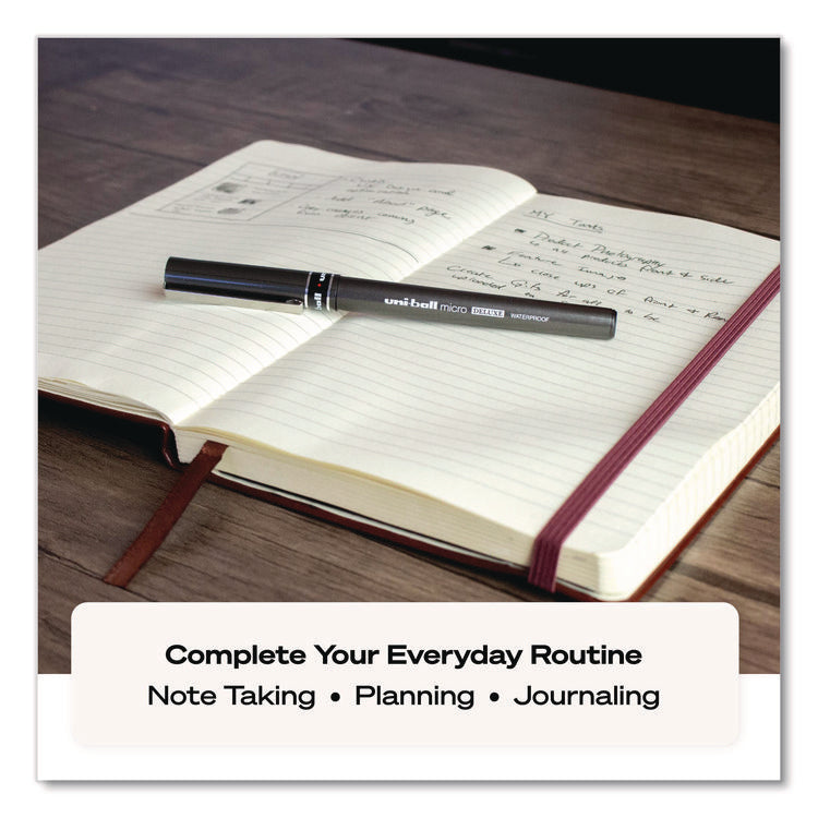 Deluxe Rollerball Pen, Stick, Extra-Fine 0.5 mm, Black Ink, Metallic Gray/Black Barrel, Dozen