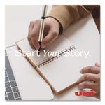 Deluxe Rollerball Pen, Stick, Extra-Fine 0.5 mm, Black Ink, Metallic Gray/Black Barrel, Dozen