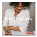 VISION Rollerball Pen, Stick, Extra-Fine 0.5 mm, Blue Ink, Gray/Blue/Clear Barrel, Dozen