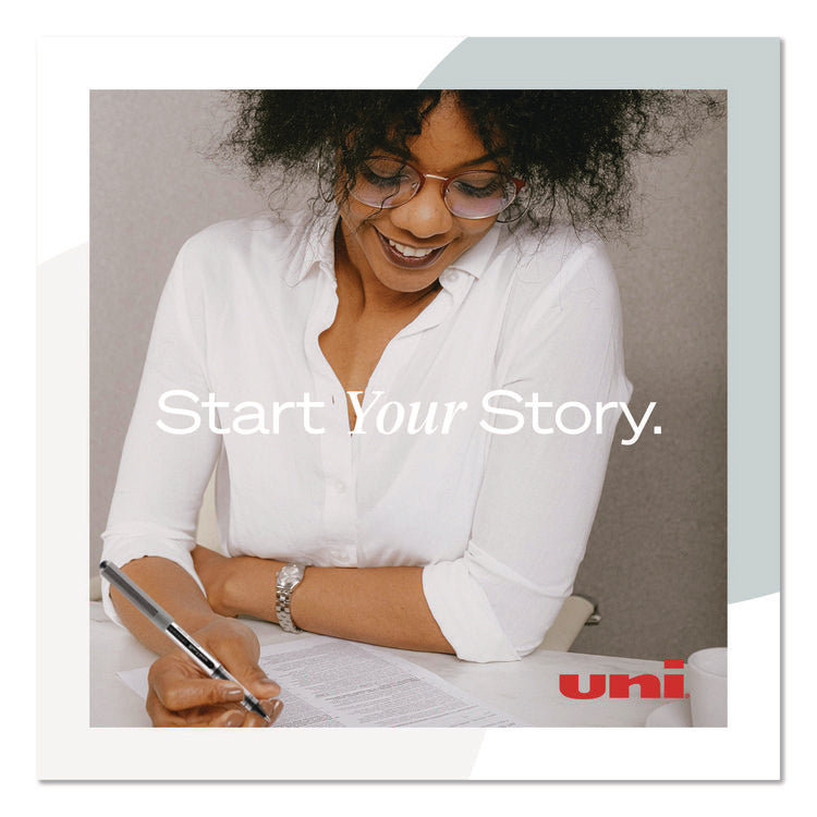 VISION Rollerball Pen, Stick, Extra-Fine 0.5 mm, Red Ink, Gray/Red/Clear Barrel, Dozen