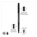 ONYX Rollerball Pen, Stick, Fine 0.7 mm, Black Ink, Black Barrel, Dozen